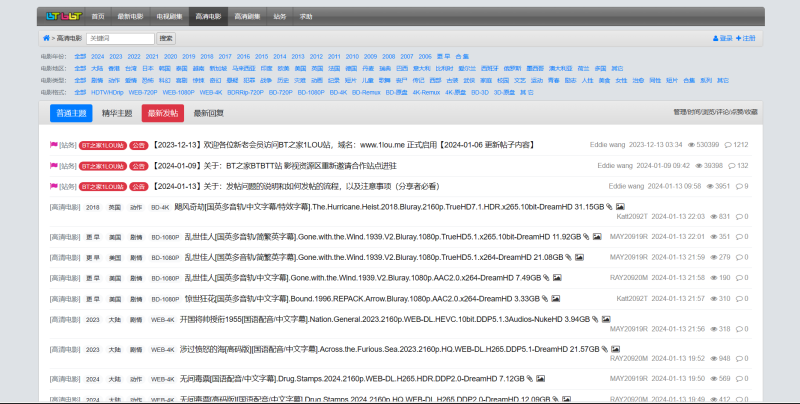 网站 | BT之家1LOU站,影视资源bt磁力链接下载论坛-青椰小屋