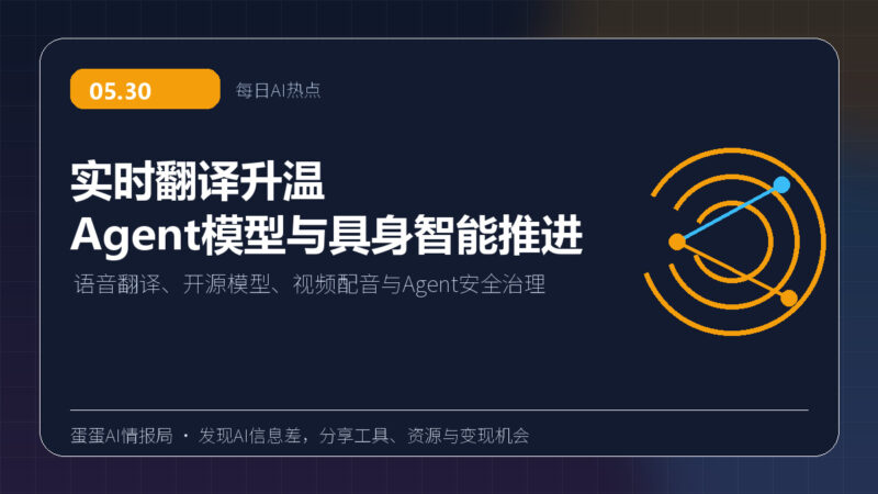 5月30日AI热点：实时翻译升温，Step 3.7 Flash开源，具身智能继续推进-蛋蛋AI情报局